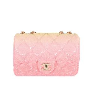 SOLD Chanel 20B Pink Ombré Sequin Mini Flap Bag